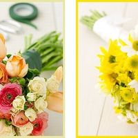 Bouquet giallo e arancione