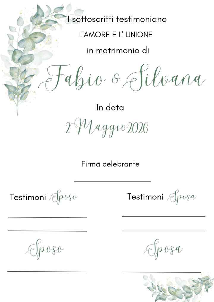 Rito civile - dove faccio firmare gli altri testimoni? - 1