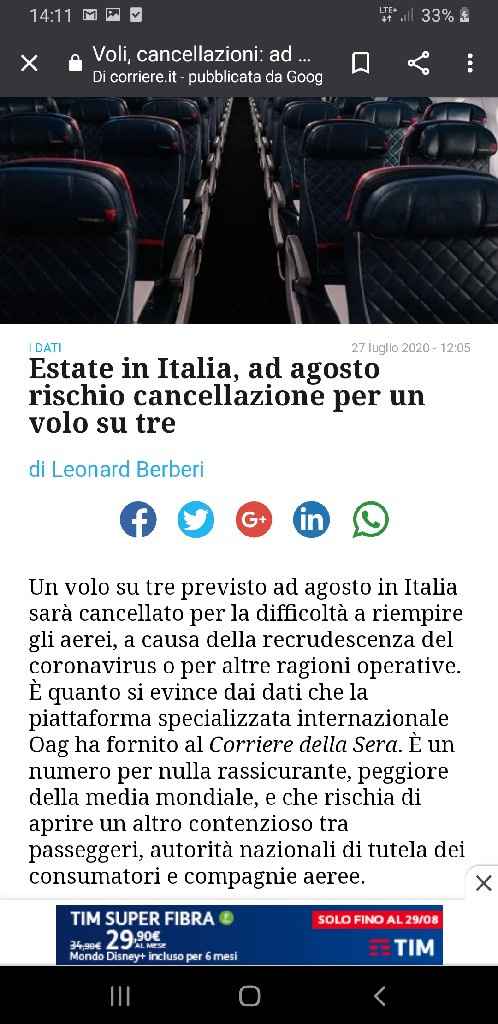 Paura cancellazione voli - 1