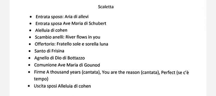 Canzoni cerimonia - 1