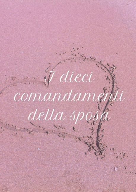 I 10 comandamenti della sposa 1