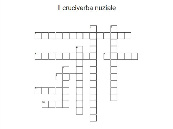 🌈 Gioca con noi al cruciverba di nozze 🌈 1