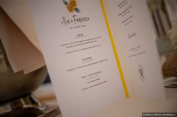 10 combinazioni possibili per presentare il menù di nozze - 4