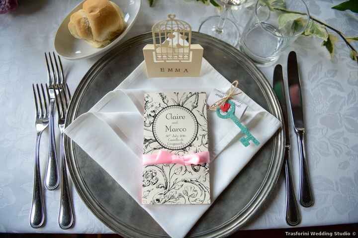 10 combinazioni possibili per presentare il menù di nozze - 5