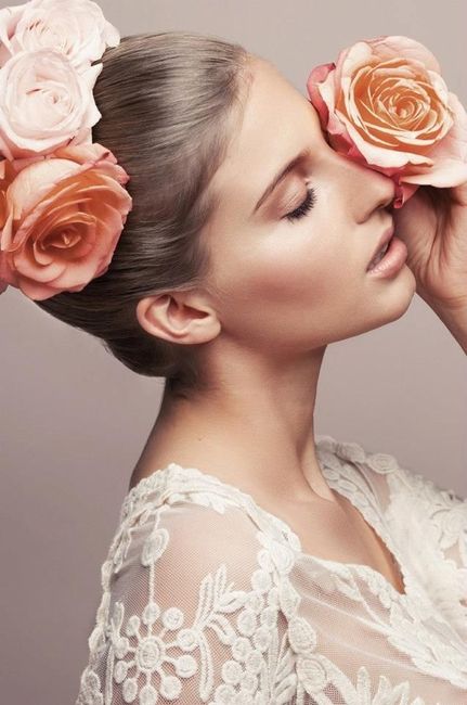 Il trucco sposa arancione e pesca