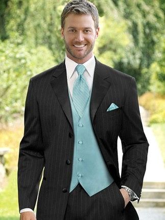 Gilet e cravatta in Tiffany