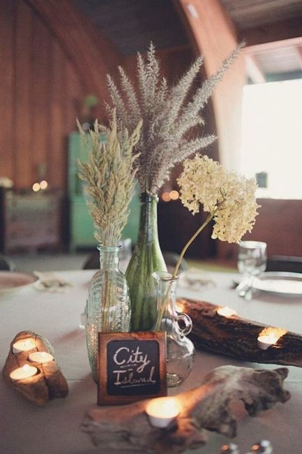 Centrotavola rustici matrimonio