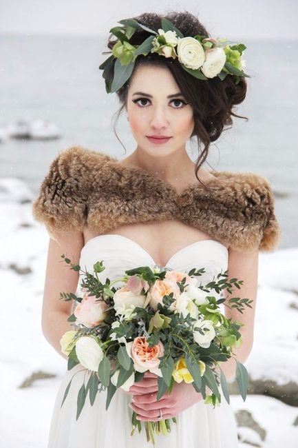 Pellicce eco per le spose invernali