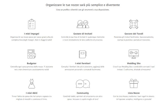Come organizzare il tuo matrimonio con le tools di Matrimonio.com 1