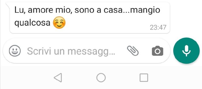 Condividi lo screenshot dell'ultimo messaggio che vi siete inviati 3