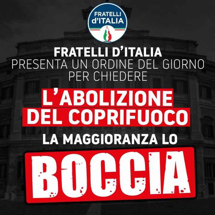 Niente abolizione coprifuoco. - 1