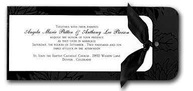 invito bianco e nero