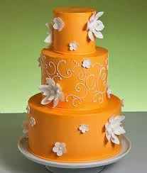 matrimonio arancione torta