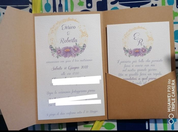 Bigliettino lista nozze 1