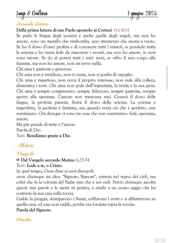 Libretto messa - 2