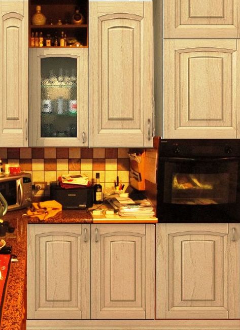 cucina modificata a computer con il nuovo colore