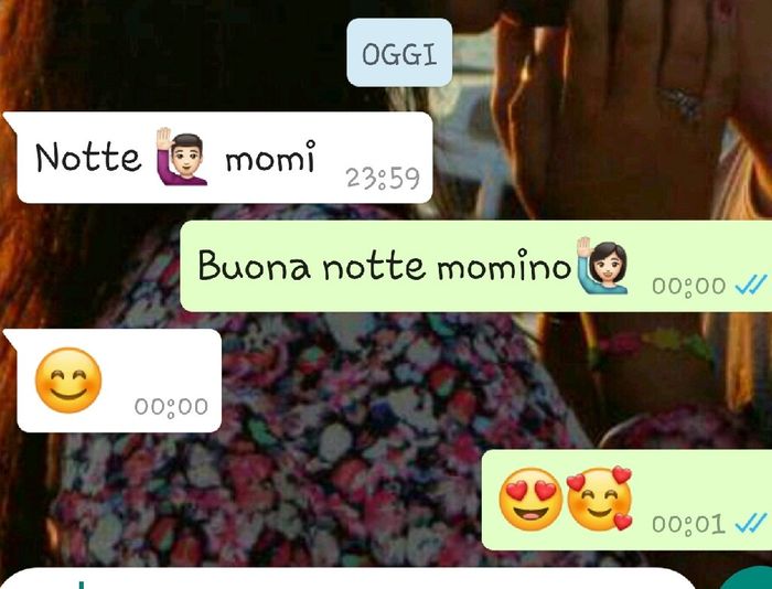 Condividi lo screenshot dell'ultimo messaggio che vi siete inviati 2