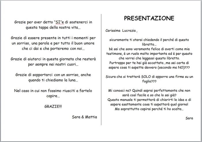 MANUALE PERFETTA TESTIMONE