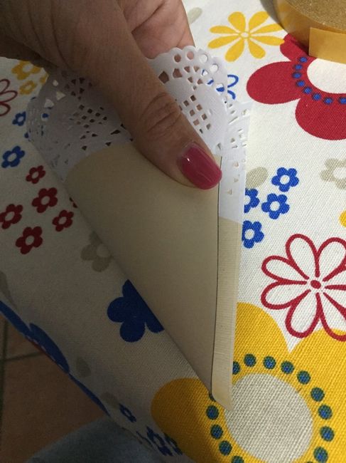 Tutorial coni porta riso tema pizzo fai da te! - 7