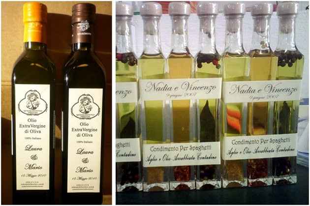 Bottiglia di olio e spezie