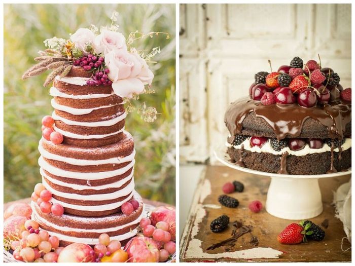 naked cake crema frutta e cioccolato