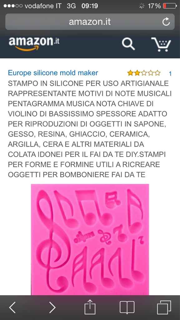 Stampo in silicone per bomboniere in gesso profumato trovato!!! - 1