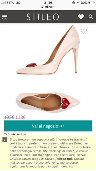  Scarpe avorio e rosse cuore - 1