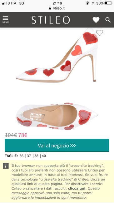  Scarpe avorio e rosse cuore - 2