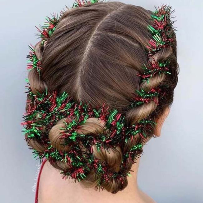 Acconciatura semplice con "nastri" 2