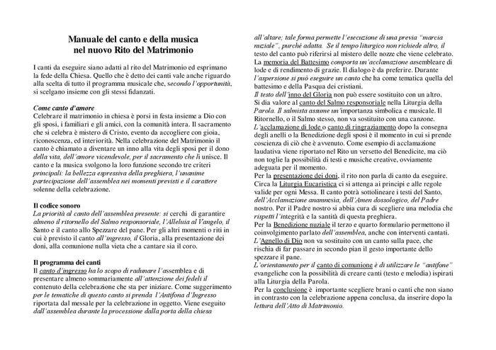 Manuale coro
