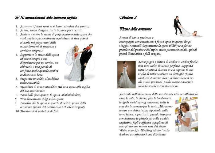 Manuale testimone sposa