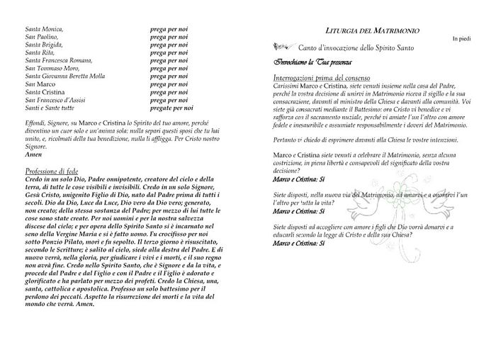 Libretto messa