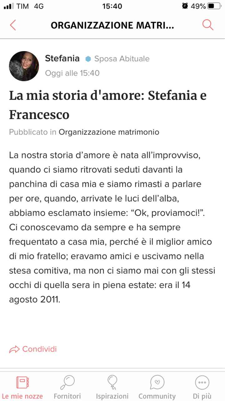 Ultimo passo: raccontaci la tua storia d'amore! - 1