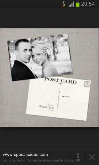 Partecipazioni di nozze in postcard - 1