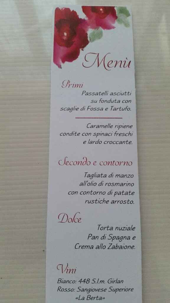 ..e anche il menù è fatto! - 1