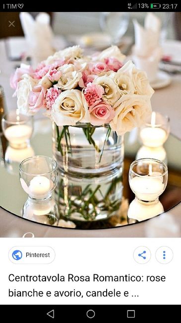 Centrotavola fiori e candele - 1