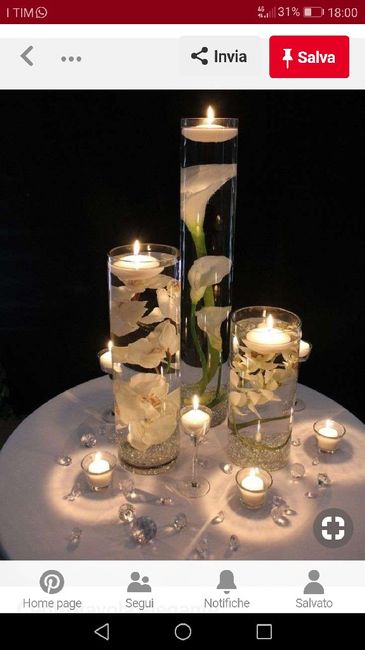Centrotavola fiori e candele - 3