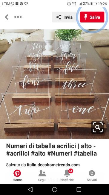 Targhetta nomi tavoli - 2
