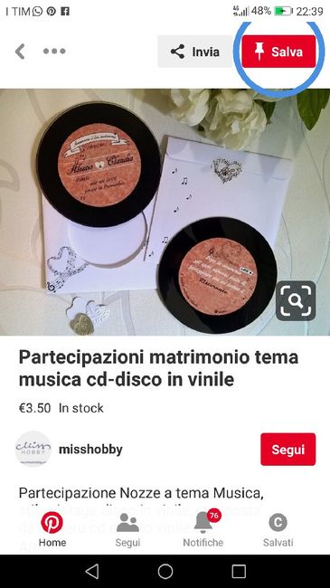 Partecipazioni stile vinile - 1