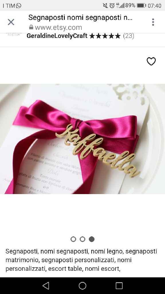 i vostri segnaposto? - 1