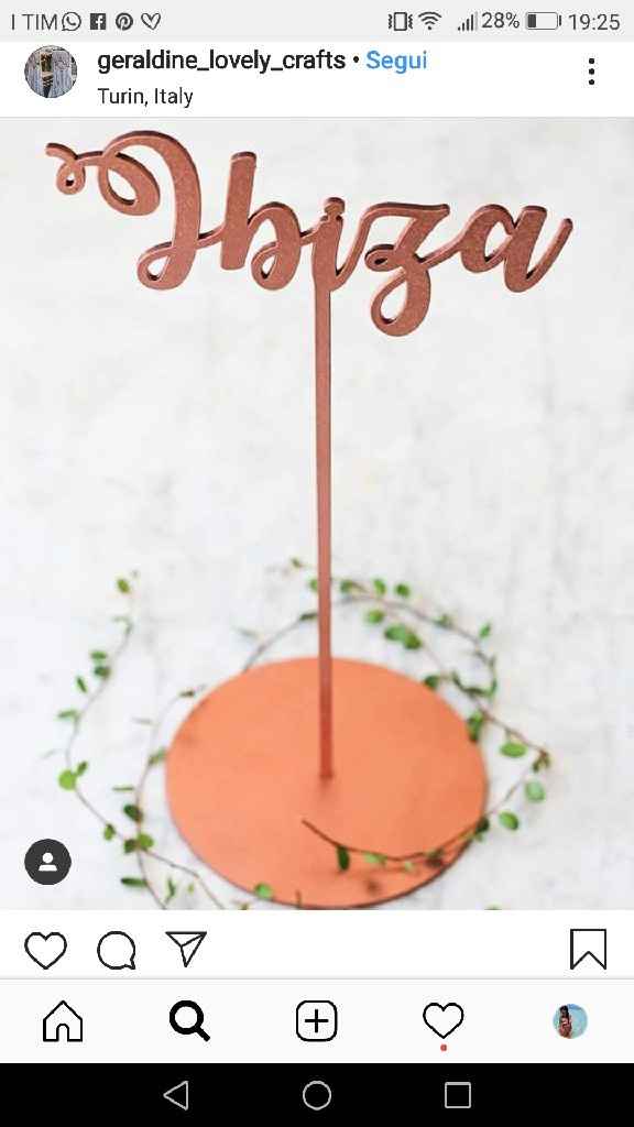 Targhetta nomi tavoli - 1