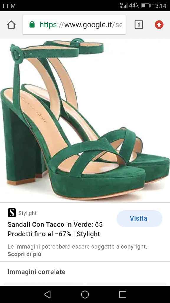 Scarpe verde smeraldo - 1