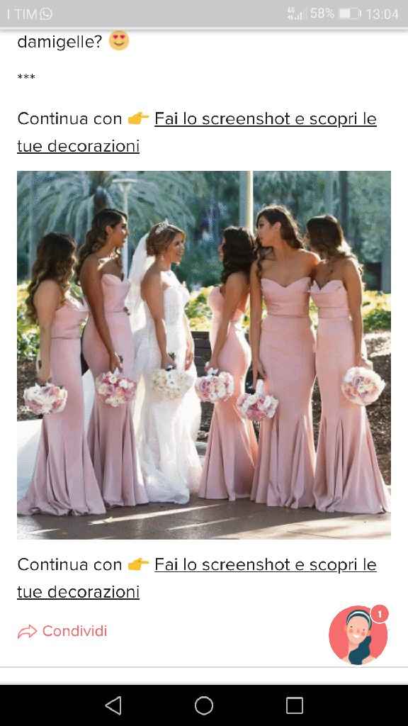 Fai lo screenshot e scopri il vestito delle tue damigelle - 1
