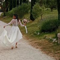 Vendo abito da sposa sartoriale Roma 3 pezzi gonna ( corta davanti e lunga dietro ) corpetto oro ( o