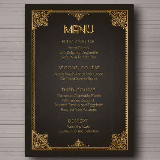 Menu elegante