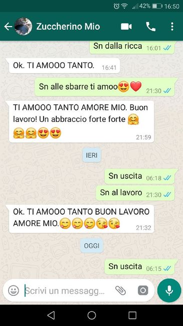 Condividi lo screenshot dell'ultimo messaggio che vi siete inviati 1