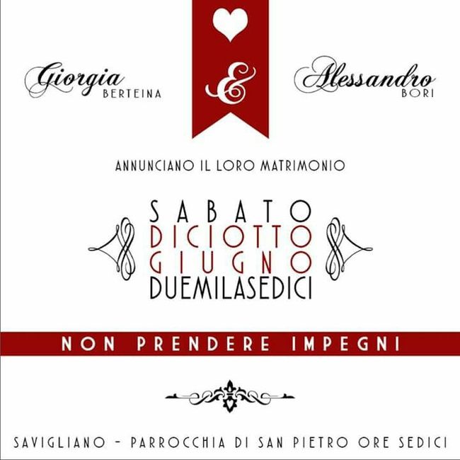 Save the date: raccogliamoli tutti qui! - 1
