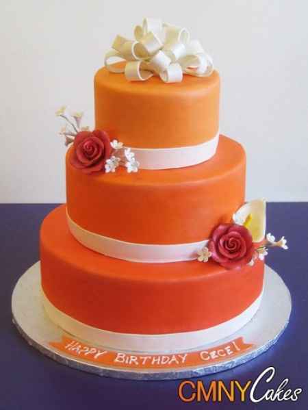wedding cake arancio e bianco