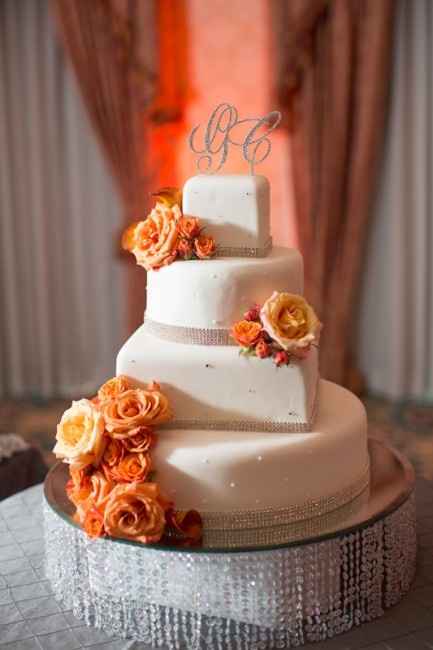 wedding cake arancio e bianco