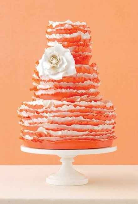 wedding cake arancio bianco